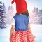Adorable Girl's Gnome Costume Dress with Polka Dot Skirt Tights and Red Hat